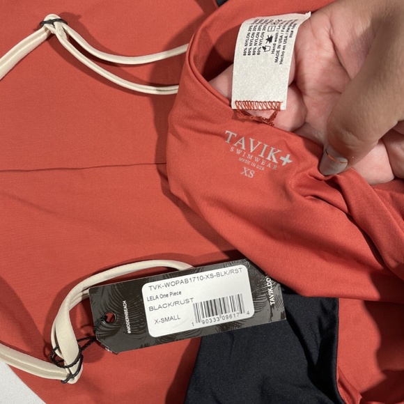 NWT TAVIK‎ [ XS ] Lela Colorblock Cut-Out One Piece Swimsuit in Rust/ Black - Picture 12 of 13